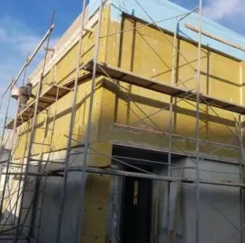 ხელოსანი ფასადის მოპირკეთება თბოიზოლაცია დათბუნება ქვაბამბა იქსპიესი xps პენოპლასტი პენოპლექსი მიუნხენი ესპანკა ფასადი