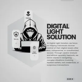 DIGITAL LIGHT SOLUTION (DLS) ARE INTO ALL KINDS OF HACKING SERVICES SUCH AS // BITCOIN WALLET RECOVERY// CRYPTOCURRENCY RECOVERY // RETRIEVING OF MISPLACED FUNDS // SYSTEM HACKING // CREDIT SCORE FIX 