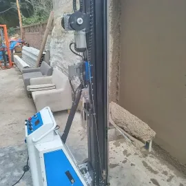 კედლების ლესვა  ელექტრო აპარატით და გიპერით