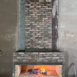 ბუხრის აშენება და მოპირკეთება