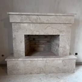 ბუხრის აშენება და მოპირკეთება