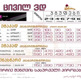 ცივილ 3დ - Civil 3D _ შემსწავლელი კურსები