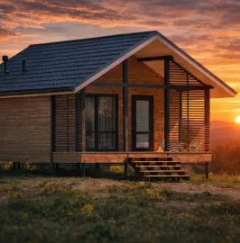 ხის კოტეჯები / ფანჩატურები