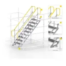 კიბე დროებითი კიბე მეტალის კიბე გაქირავება 