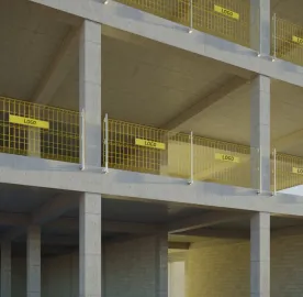 სართულების დაცვა სიმაღლიდან ვარდნის დამცავი ღობეები