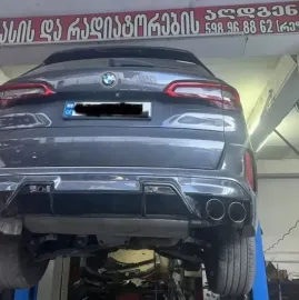 მაყუჩის და კატალიზატორის მონტაჟი