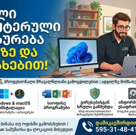 Windows-ის და Mac Os-ის ინსტალაცია ბინაზე გამოძახებით მოგემსახურებათ 