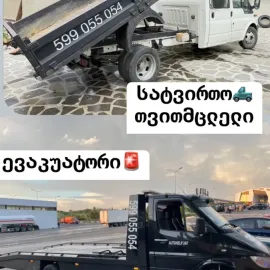 სატვირთო თვითმცლელით მომსახურება 