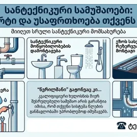 სანტექნიკური სამუშაოები: კომფორტი და უსაფრთხოება თქვენს სახლში