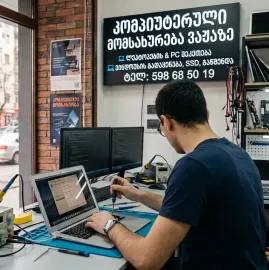კომპიუტერული მომსახურება ვაჟაზე 598685019