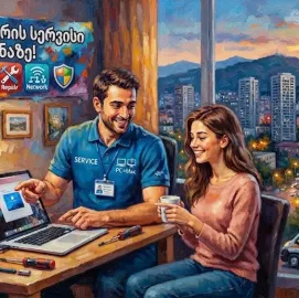 კომპიუტერული მომსახურება ადგილზე მისვლით და დისტანცირუად