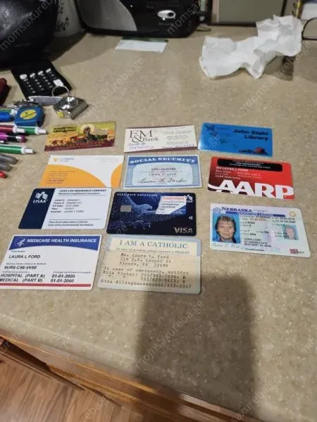Registered drivers license, I.D visa permit