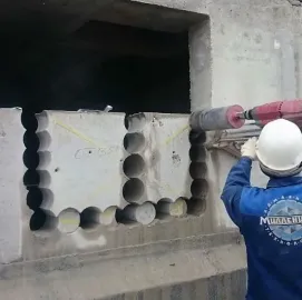 ბეტონის ბურღვა, კედლების ხვრეტა, რკინაბეტონის ჭრა 