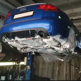 ძრავის რეცხვა ქვემოდან 