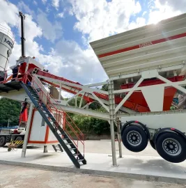 მობილური ბეტონის ქარხანა -100 მ³- სწრაფი მიწოდება