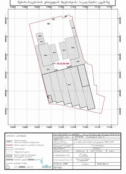 საკადასტრო, შიდა აზომვითი ნახაზები და ტოპოგრაფია ფ