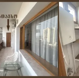 ქირავდება ბინა ვერაზე ფილარმონიასთან ახალ აშენებულ კორპუსში 2000 წელს აშენებულში