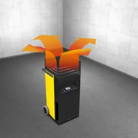 Trotec TAC XT 18 – მრავალფუნქციური ჰაერგამტარი მაღალი ხარისხის ჰაერის გამწმენდი, ოთახის გათბობა, თერმული დეზინფექცია და თერმული დეკონტამინაცია