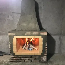 ბუხრის აშენება მოპირკეთება 