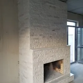 ბუხრის აშენება მოპირკეთება 