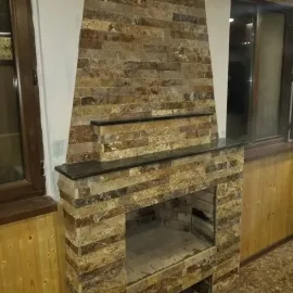 ბუხრის აშენება მოპირკეთება 