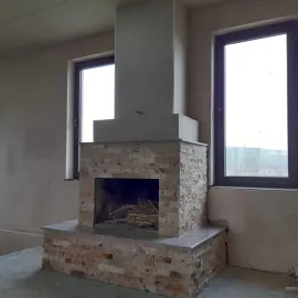 ბუხრის აშენება მოპირკეთება 